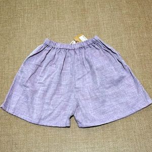 NWT Noch Mini Light Purple Gauze Shorts